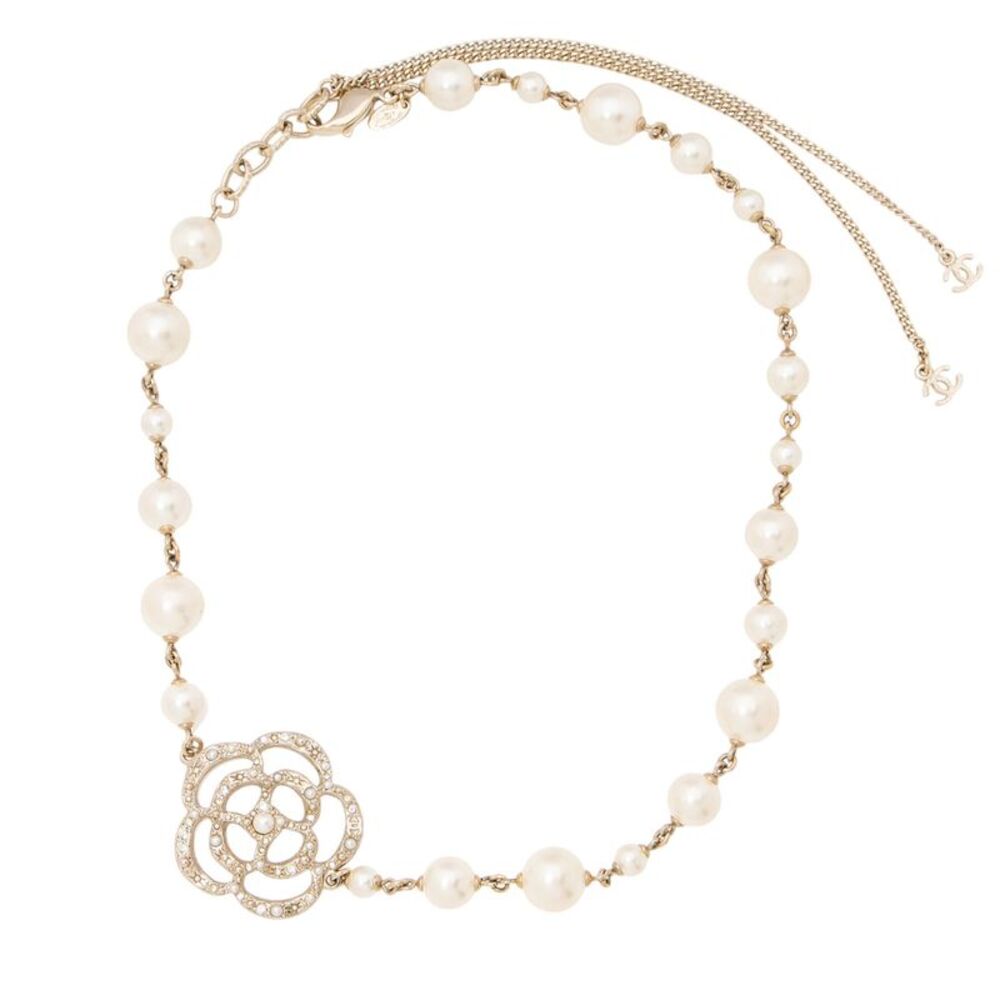 Chanel Pearl Camellia Necklace